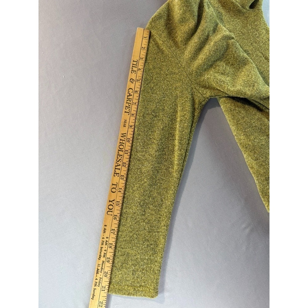 Y2K Clara Sun Woo Womens Top Small Green Knit Ruched Side Stretch USA Made - Picture 6 of 6